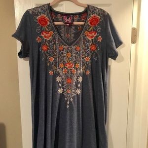Johnny Was dress w/ embroidery